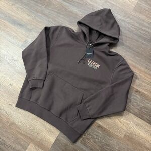 NWT Filson Logging Graphic Hoodie Prospector Men's Sz XL Chainsaw Log Brown